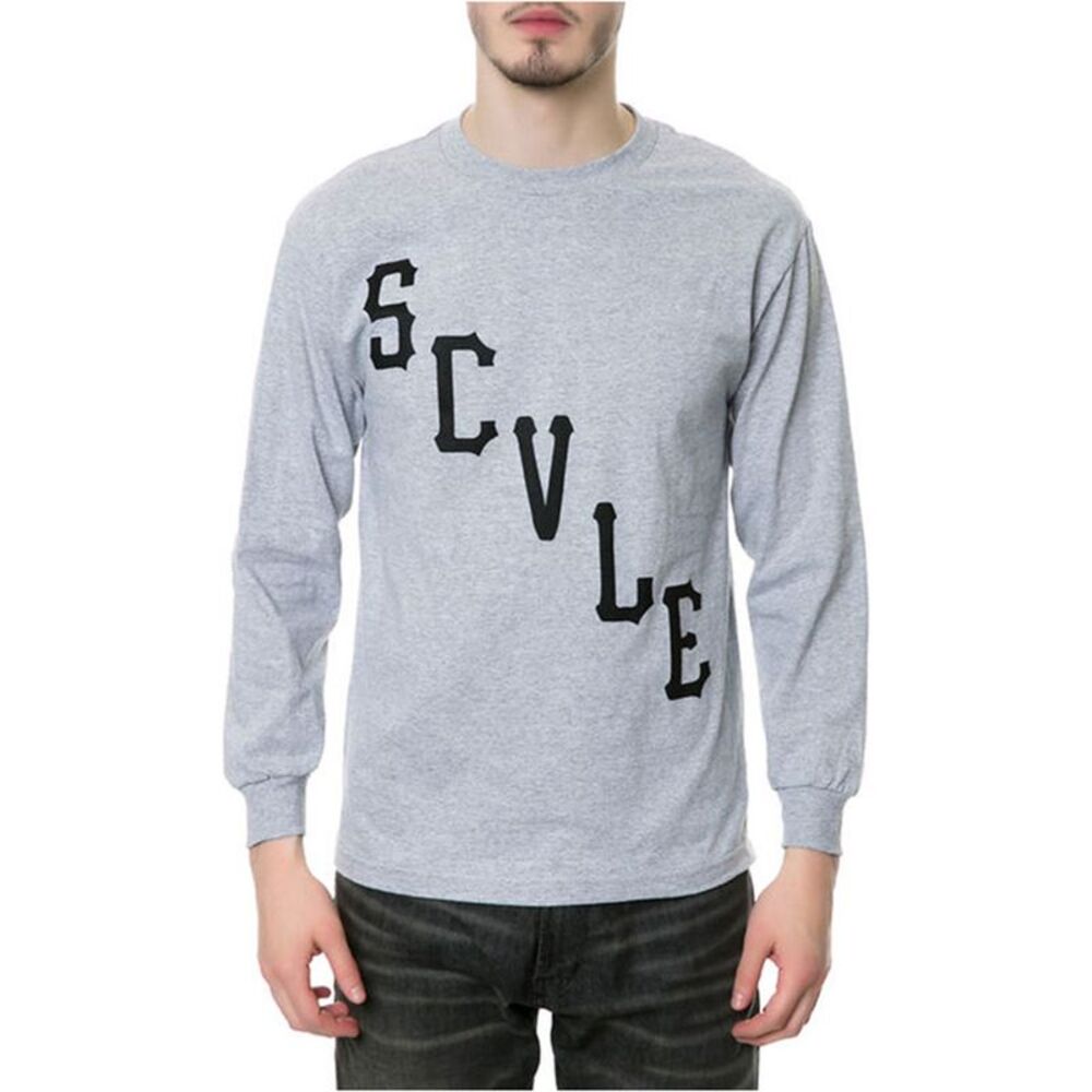Black Scale Mens The Scvle Logo LS Graphic T-Shirt, NWT